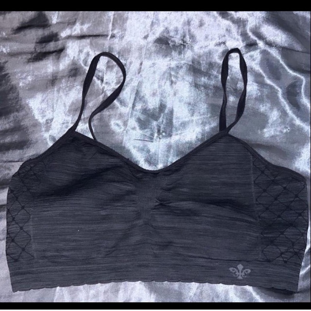 Grey sports bra